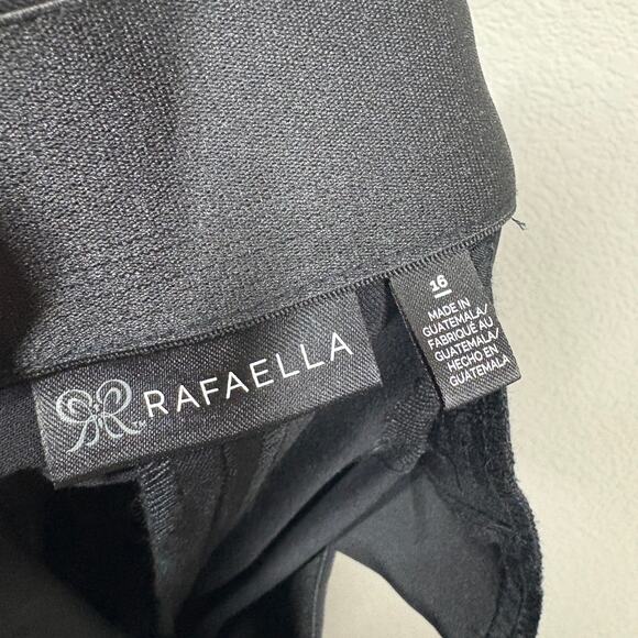 Rafaella Womens Plus Size 16 The Curvy Straight High Rise Pants Black Stretch - Picture 9 of 10